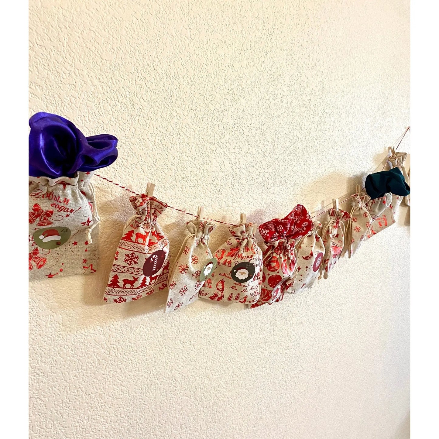 24 Day Scrunchie Advent Calendar Christmas Countdown Enchanted Scrunch