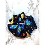 Load image into Gallery viewer, galaxy stars scrunchie planet black hair fashion
