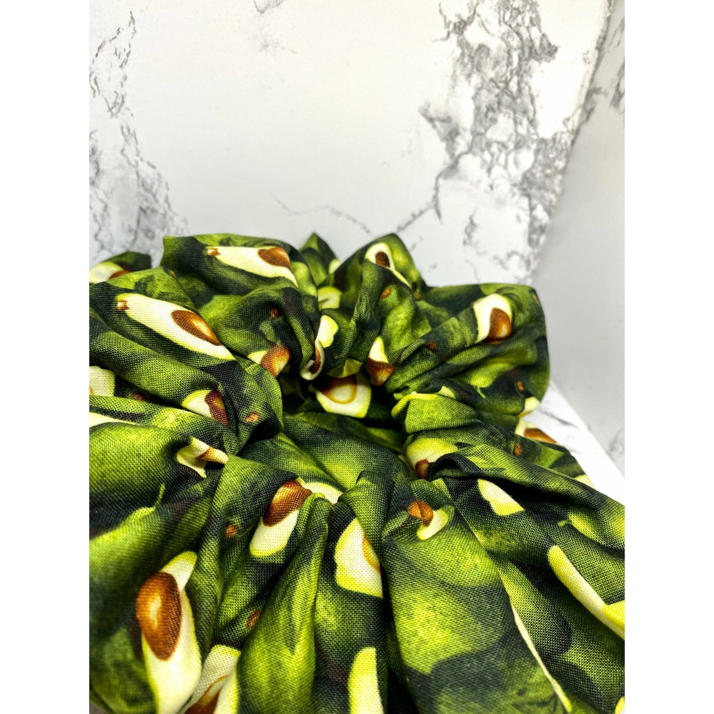 Packed Green Avocado Scrunchie