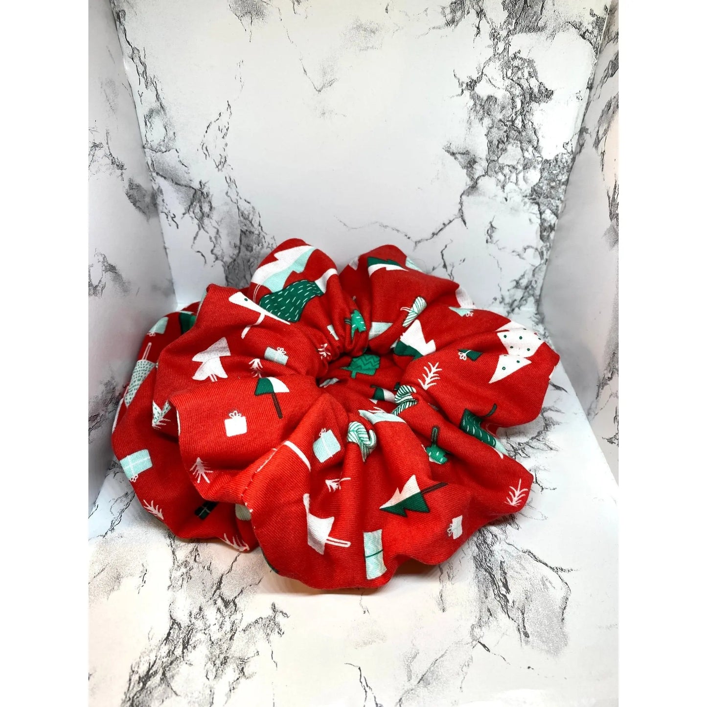 Red Christmas Trees Scrunchie Enchanted Scrunch