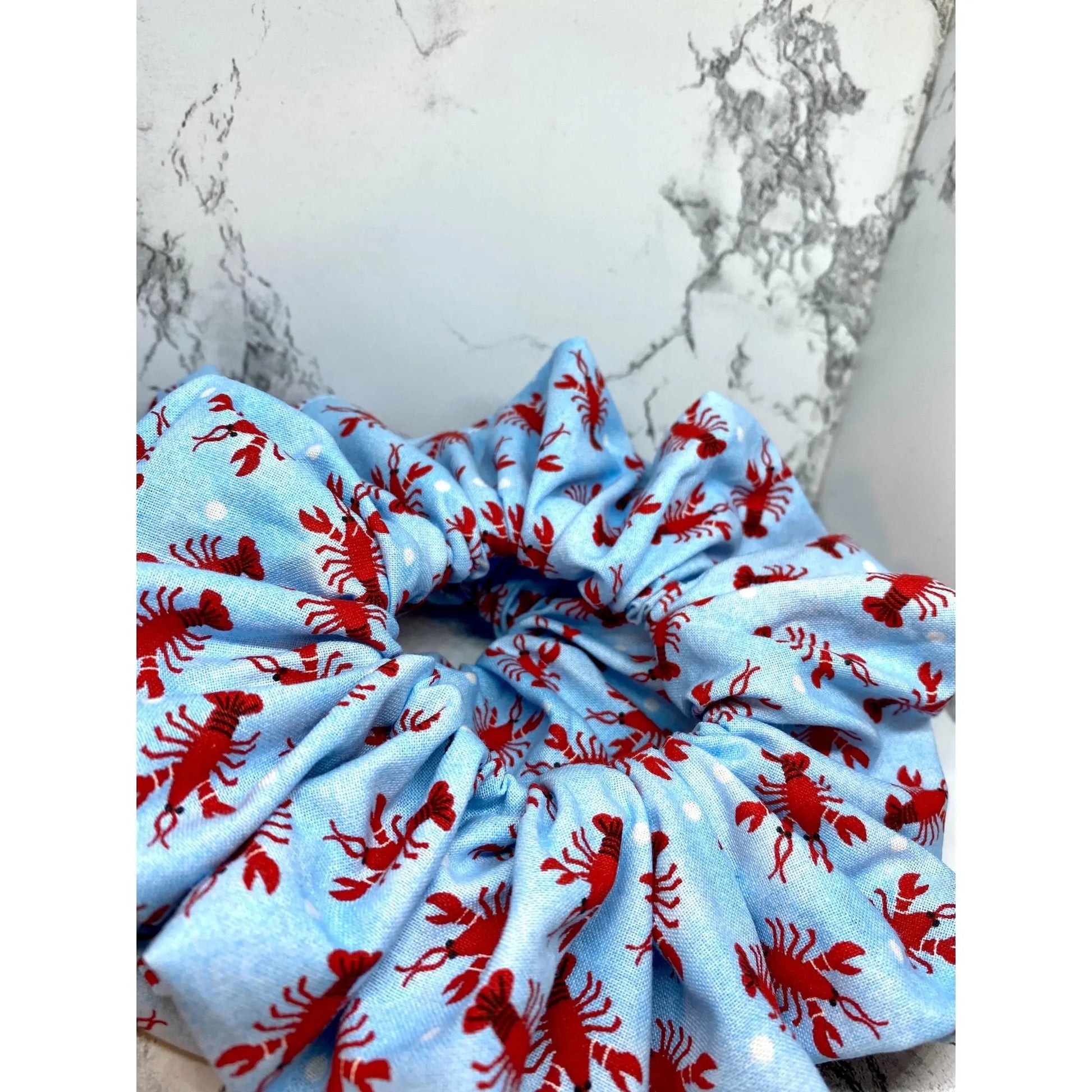 Blue Lobster Scrunchie enchantedscrunch