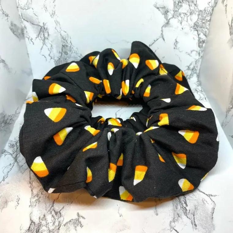 Candy Corn Halloween Scrunch Enchanted Scrunch