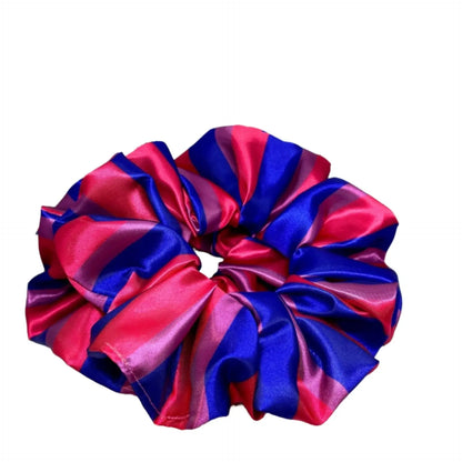 Bisexual Pride Flag Silk Scrunchie Fashion Hair Accessory