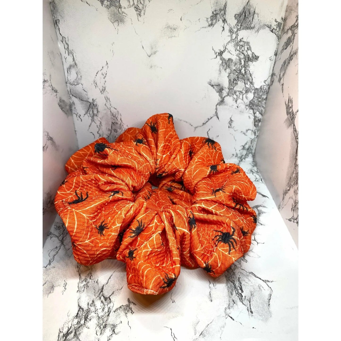 Orange Spiderweb Bullet Halloween Scrunch Enchanted Scrunch