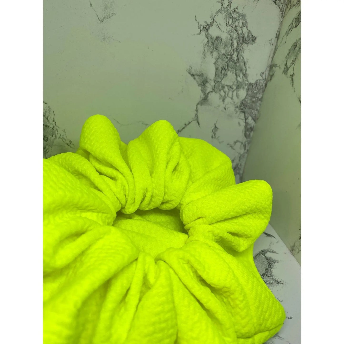 Neon Yellow Bullet Scrunchie