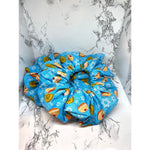 Load image into Gallery viewer, Blue Hanukkah Donuts Scrunchie
