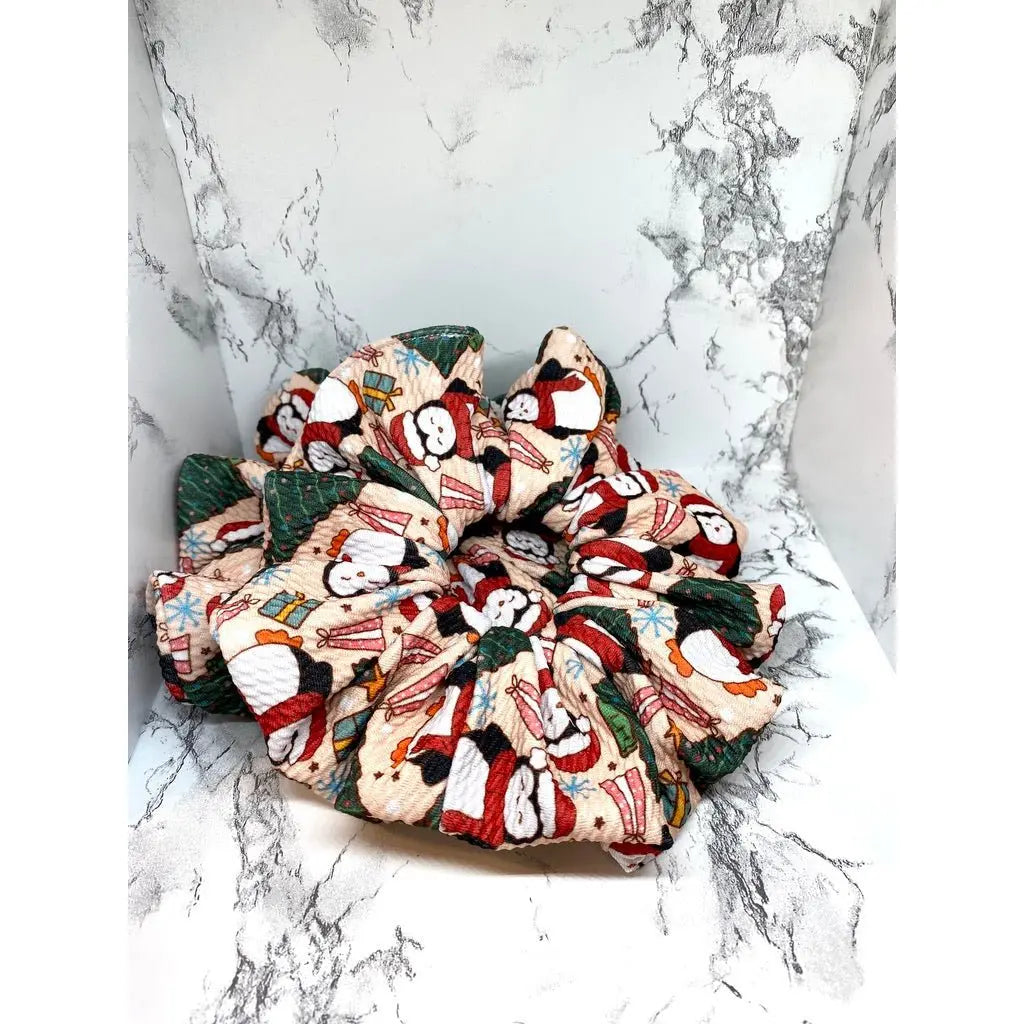 Christmas Penguins Bullet Scrunchie Enchanted Scrunch