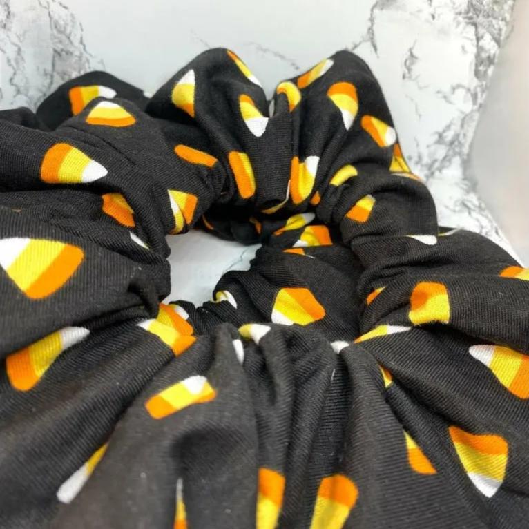 Candy Corn Halloween Scrunch Enchanted Scrunch