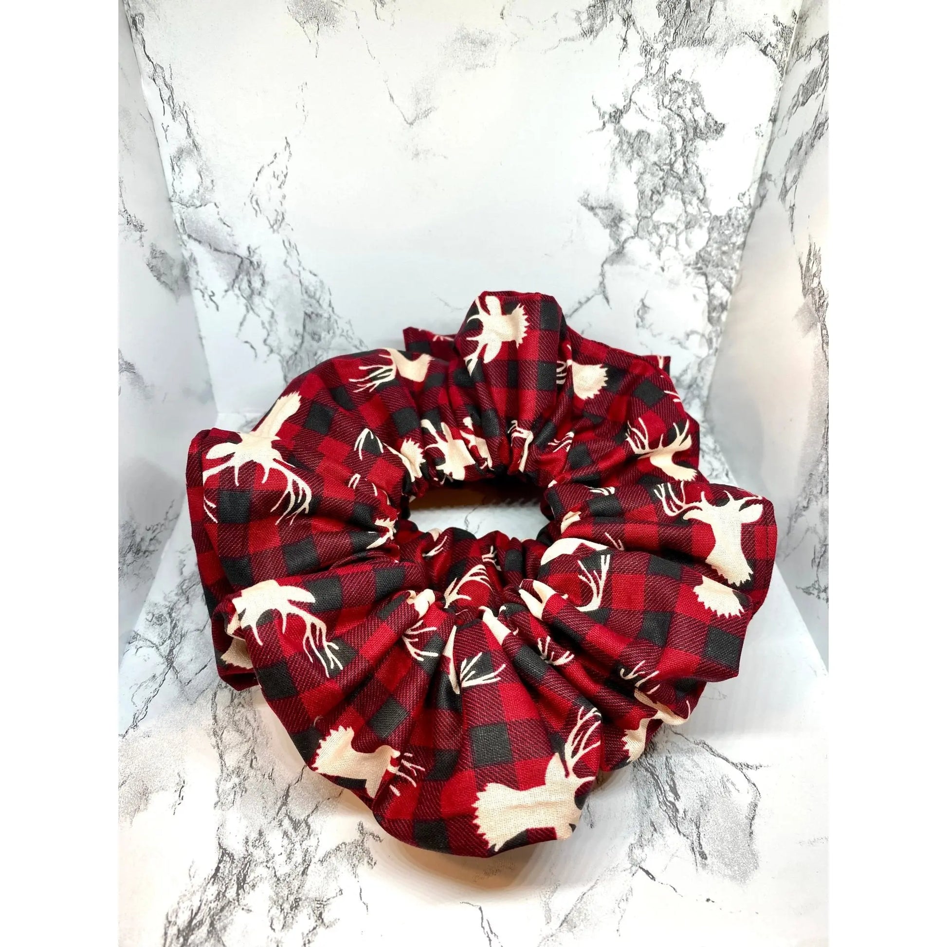 Reindeer Buffalo Christmas Scrunchie Enchanted Scrunch