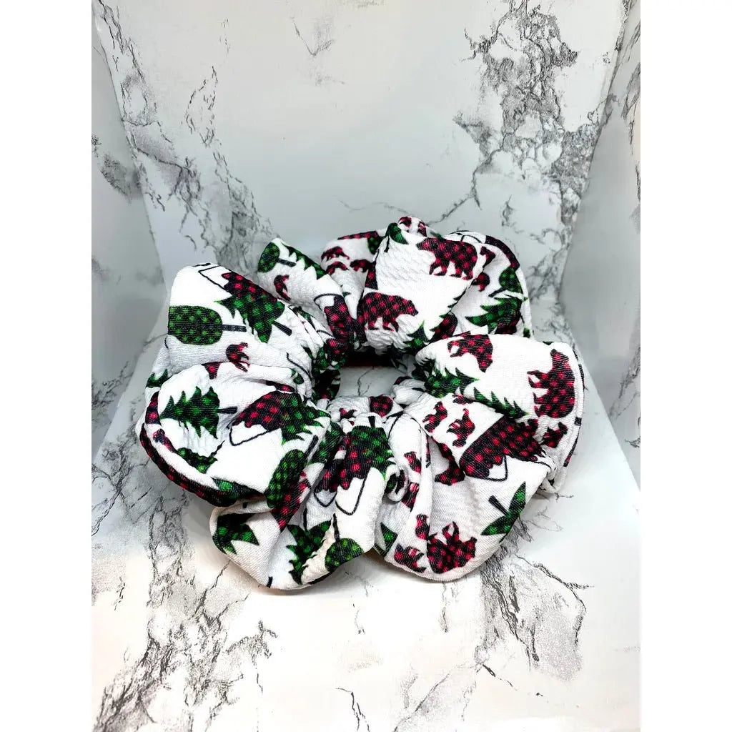 Mountain and Bears Christmas Bullet Scrunchie Enchanted Scrunch