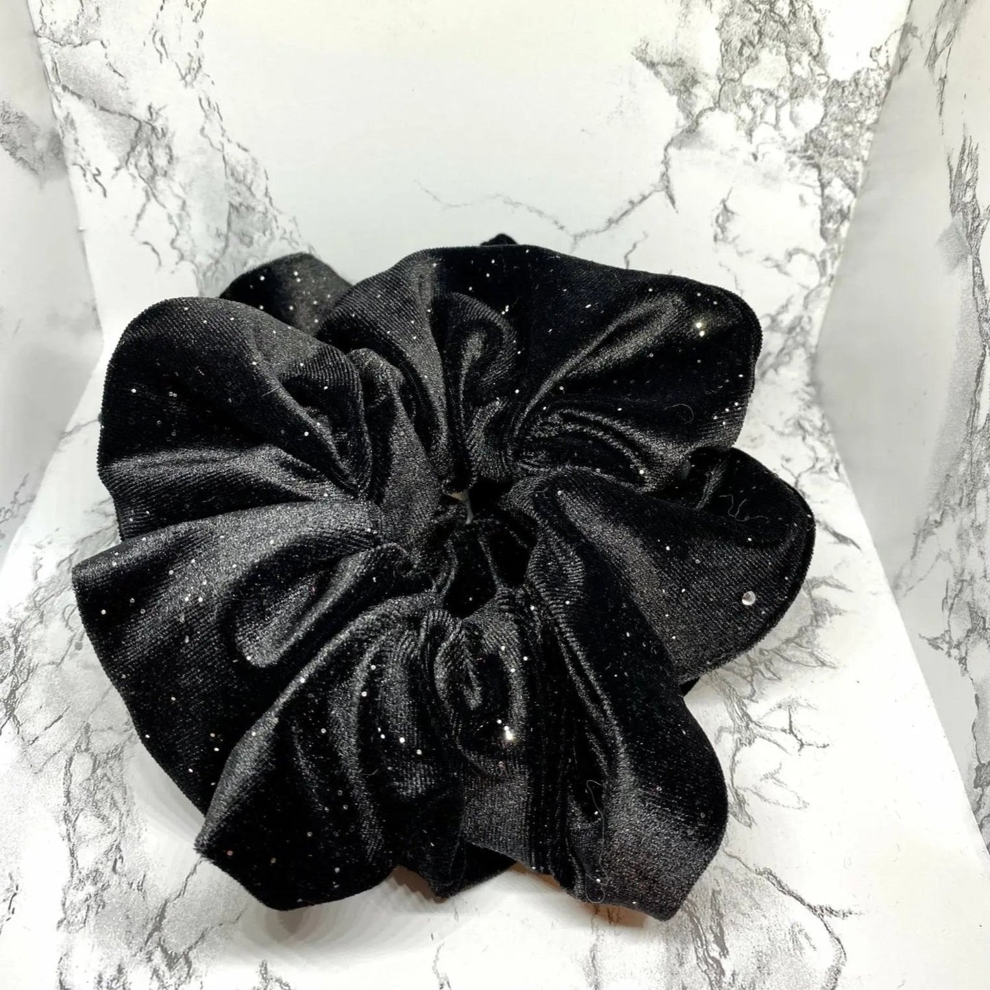 Black Sparkle Velvet Scrunchie Enchanted Scrunch