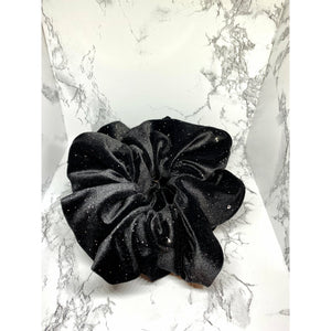 Black Sparkle Velvet Scrunchie