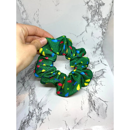 Mini Green Lights Christmas Bullet Scrunchie Enchanted Scrunch