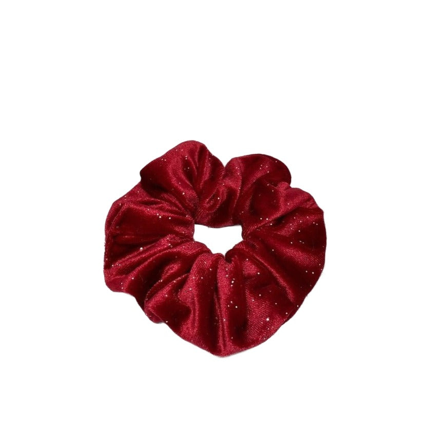 Mini Red Velvet Sparkle Scrunchie