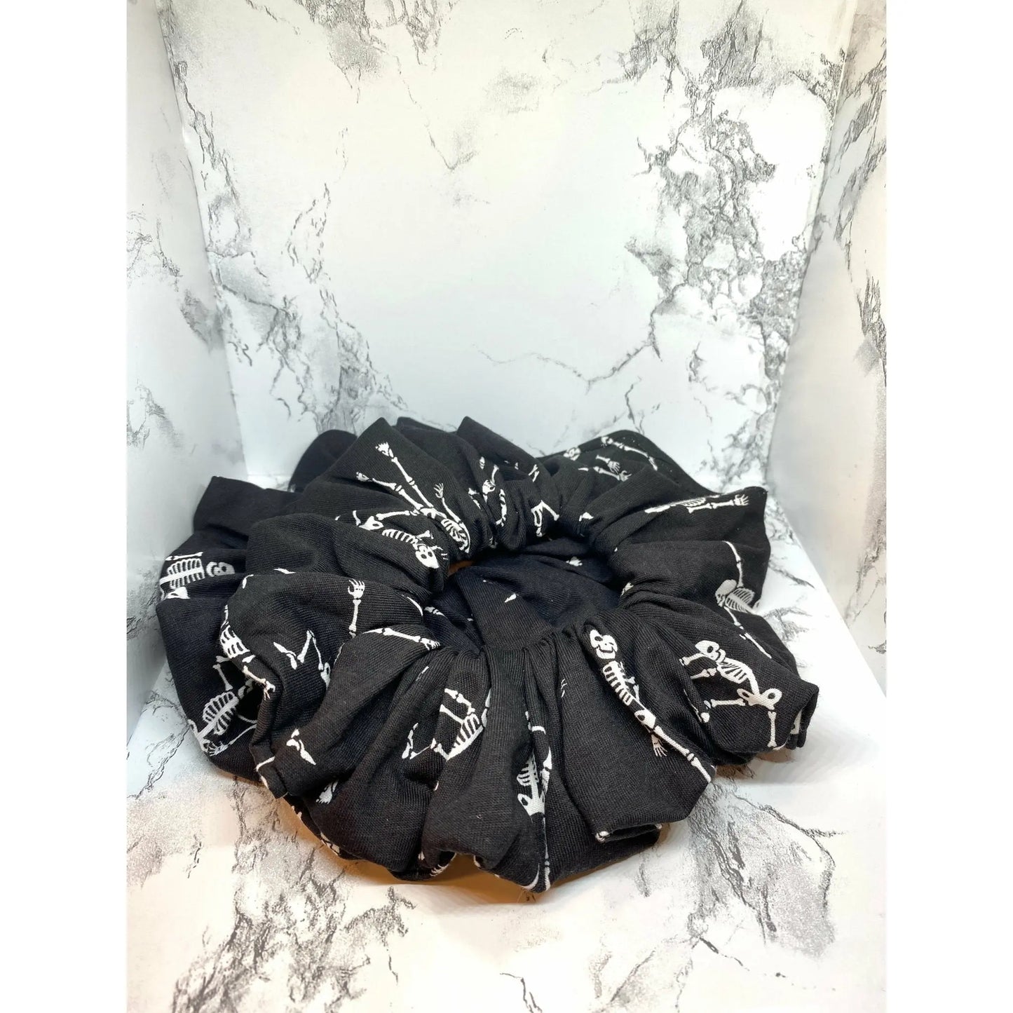 Black Skeleton Halloween Scrunchie Enchanted Scrunch