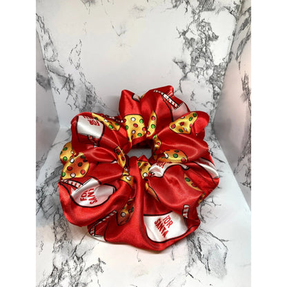 Red Cookies and Milk Silk Christmas Scrunchie Enchanted Scrunch