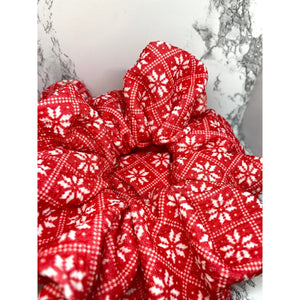 Bright Red Sweater Christmas Bullet Scrunchie