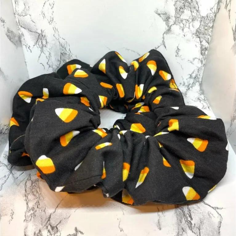 Candy Corn Halloween Scrunch Enchanted Scrunch