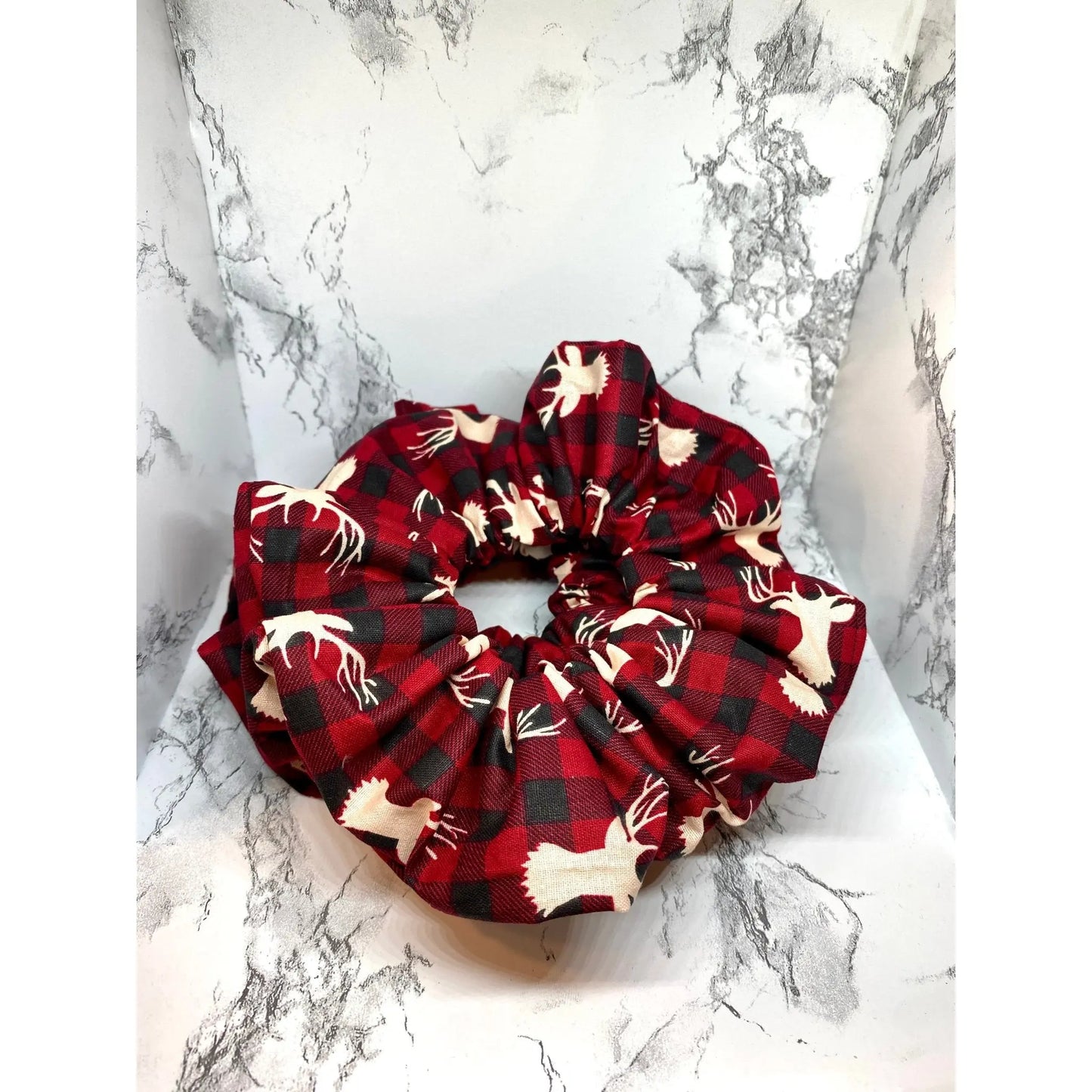 Reindeer Buffalo Christmas Scrunchie Enchanted Scrunch