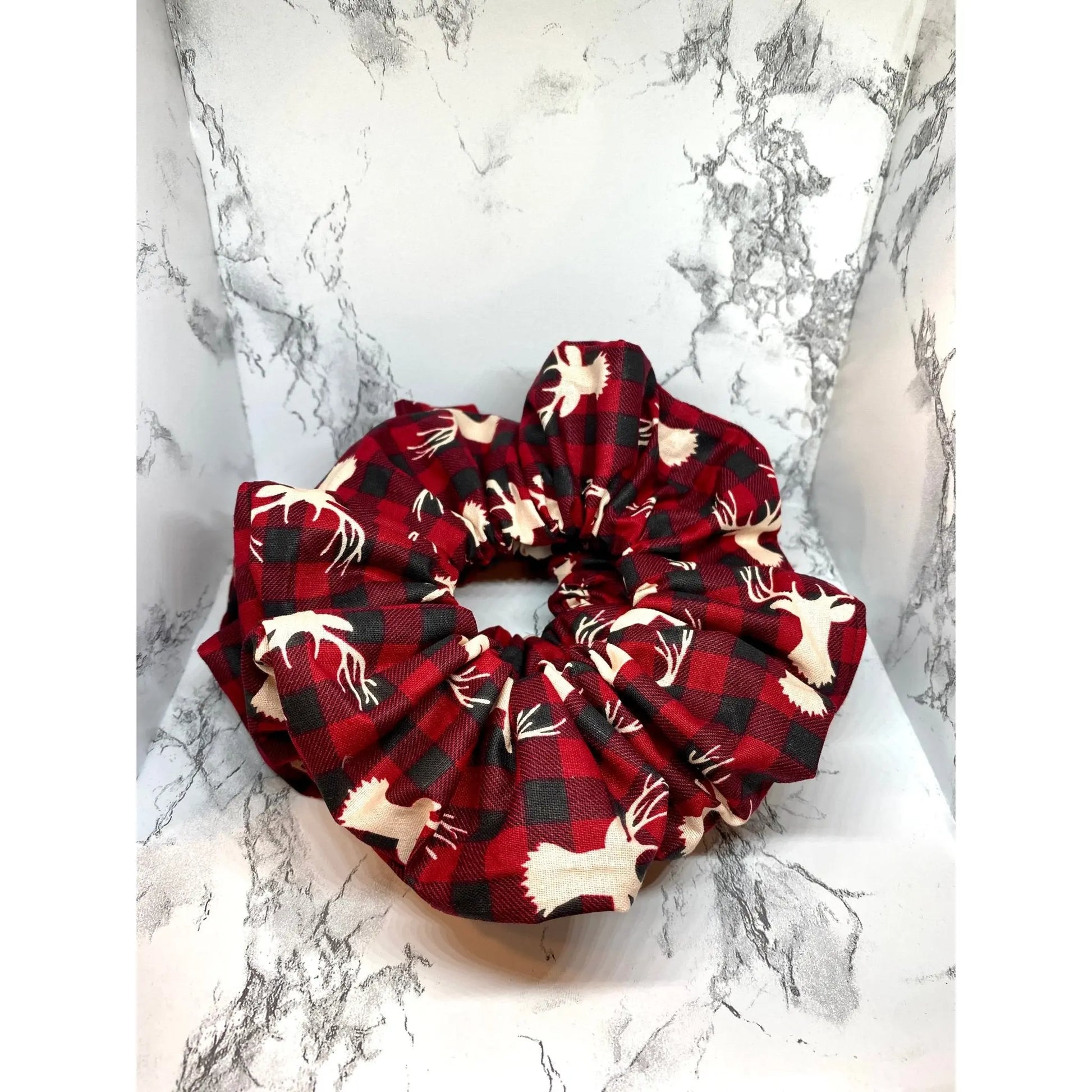 Reindeer Buffalo Christmas Scrunchie Enchanted Scrunch