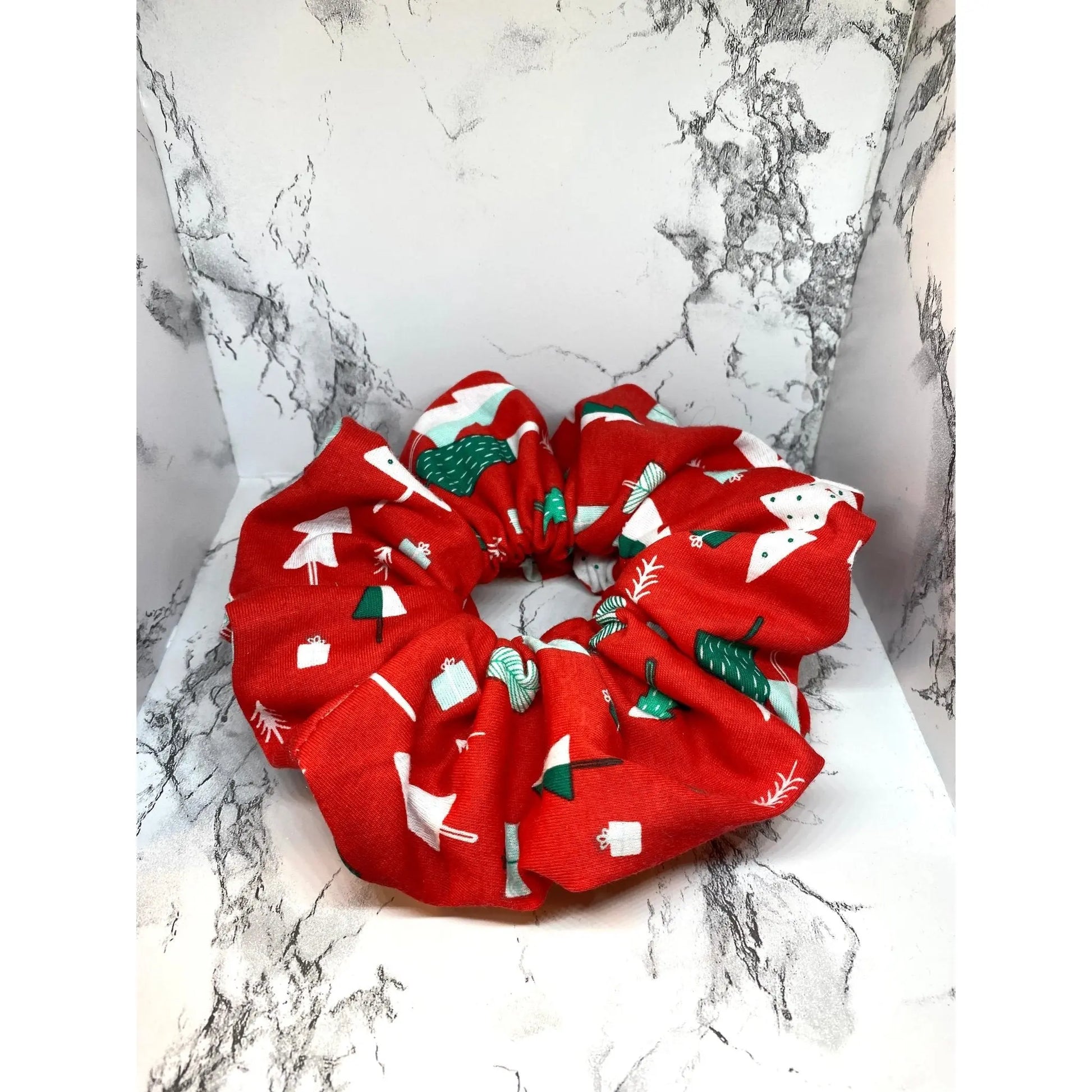 Red Christmas Trees Scrunchie Enchanted Scrunch