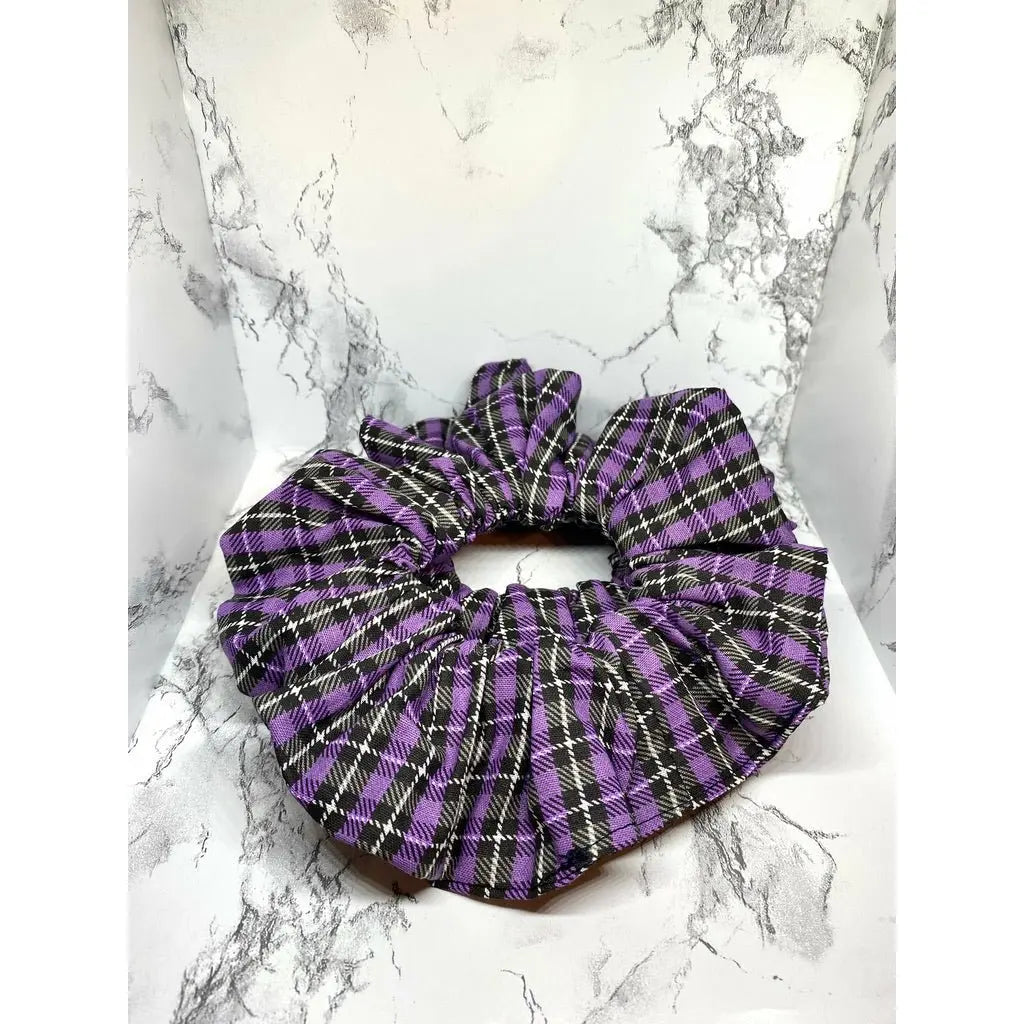 Purple Plaid Halloween Scrunch Enchanted Scrunch