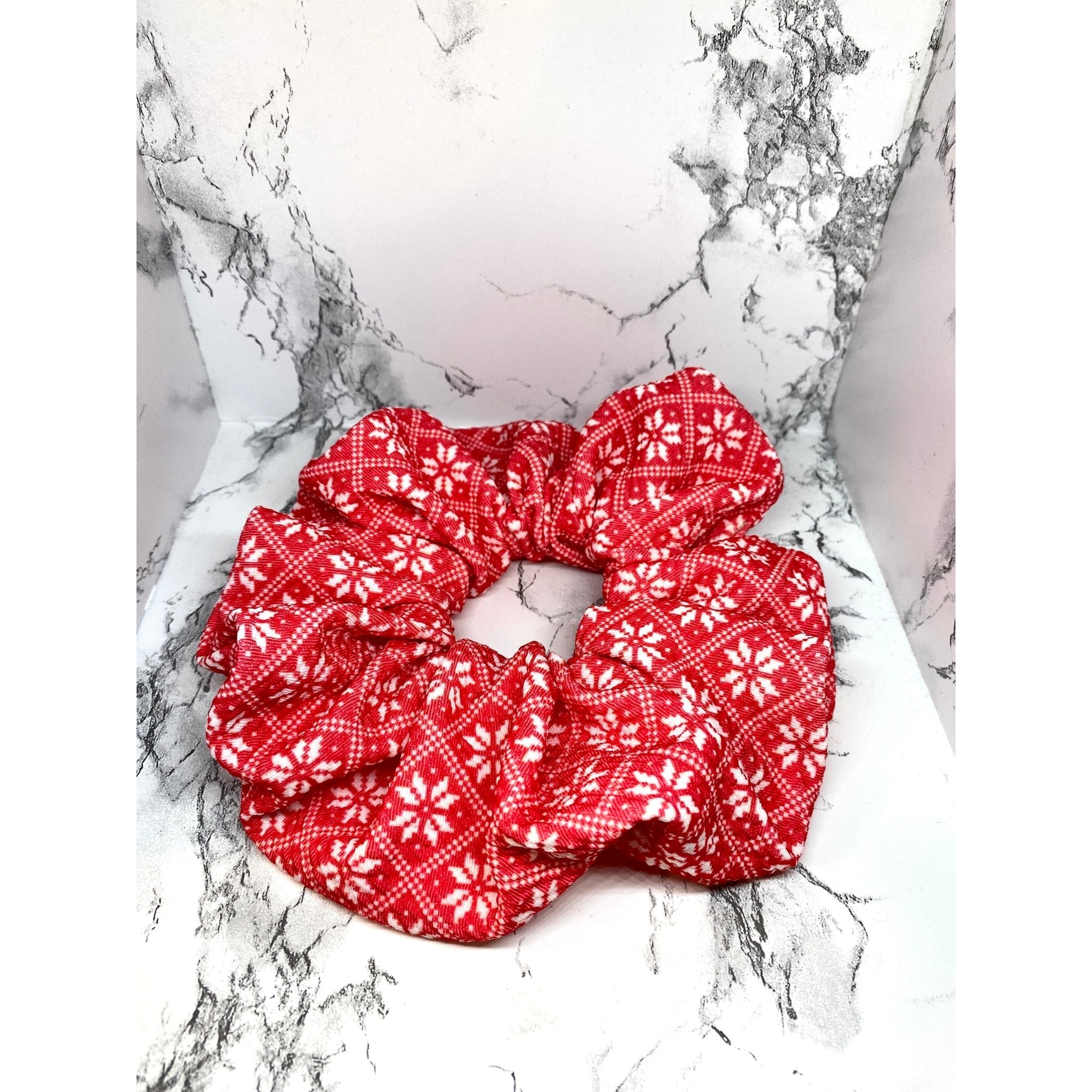 Bright Red Sweater Christmas Bullet Scrunchie