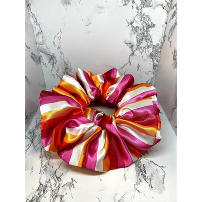 Lesbian Pride Flag Silk Scrunchie enchantedscrunch