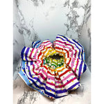 Load image into Gallery viewer, Striped and Dotted Rainbow Scrunchie

