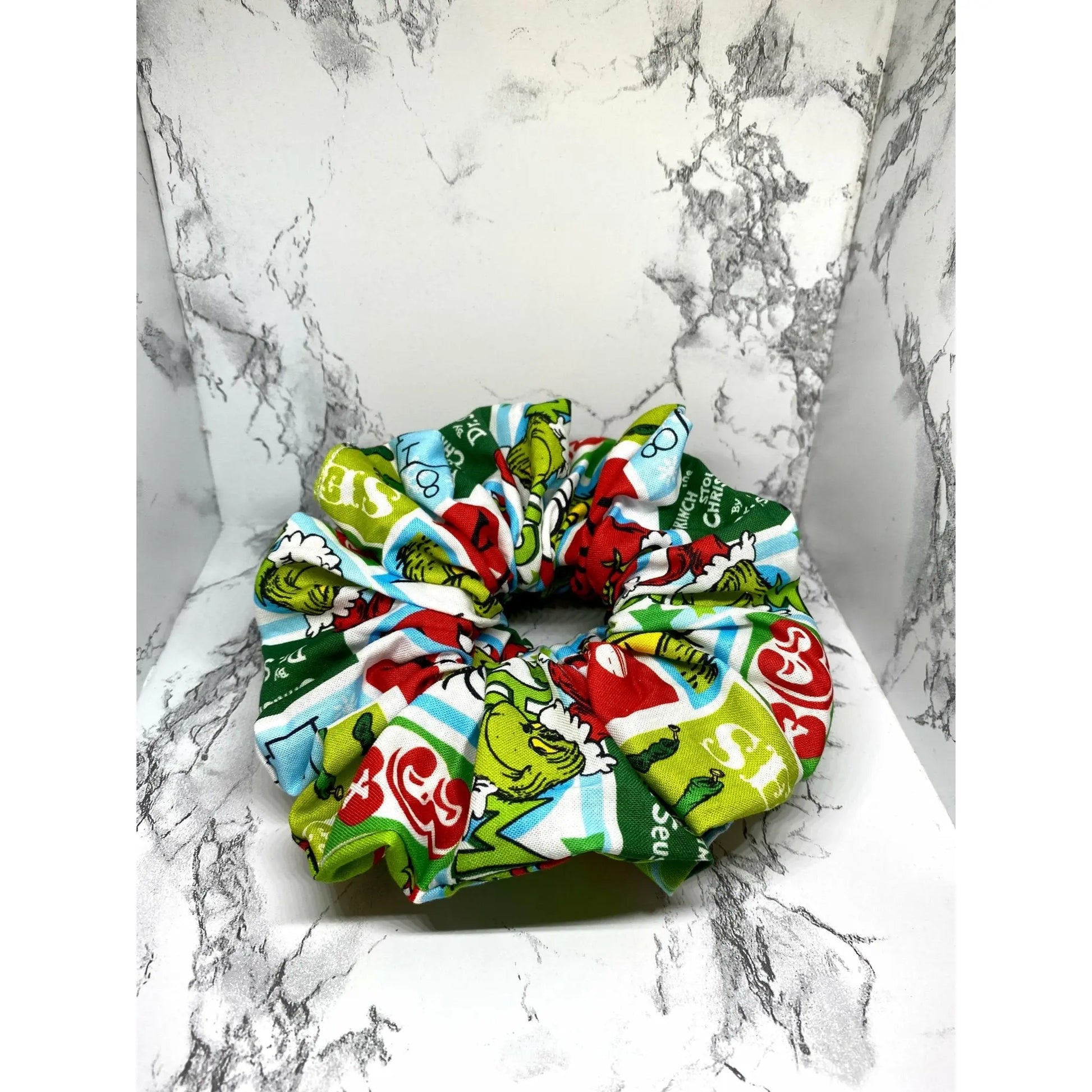 Green Grinch Christmas Scrunchie Enchanted Scrunch