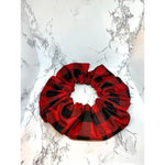 Load image into Gallery viewer, Red Buffalo Plaid Christmas Scrunchie
