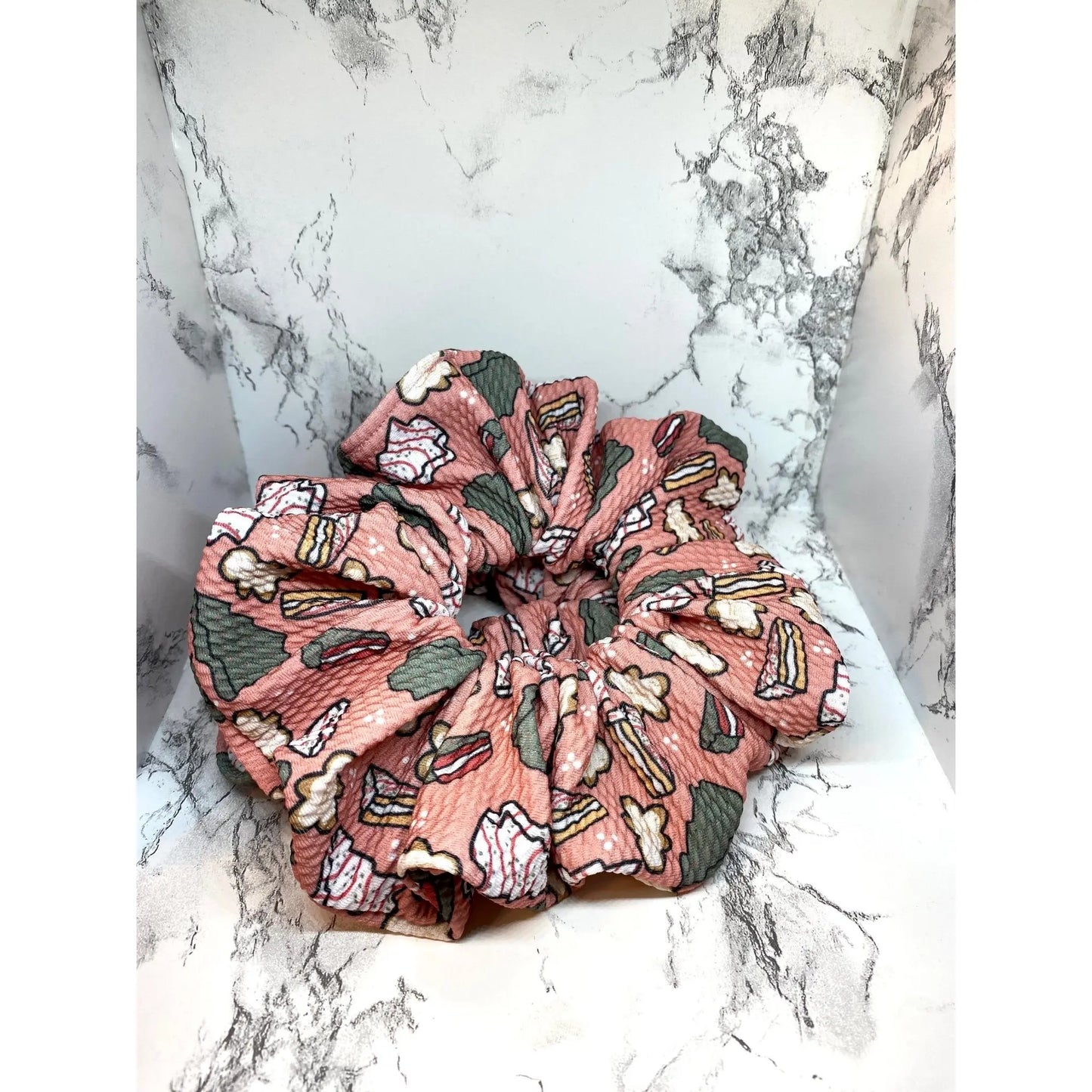 Pink Tree Cakes Christmas Bullet Scrunchie Enchanted Scrunch