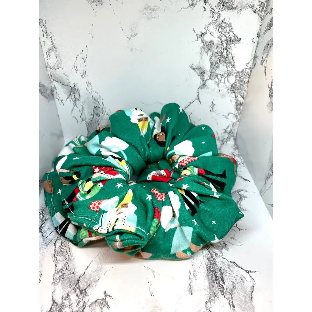 Green Nutcracker Christmas Scrunchie Enchanted Scrunch