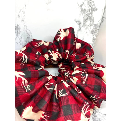 Reindeer Buffalo Christmas Scrunchie Enchanted Scrunch