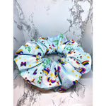 Load image into Gallery viewer, Blue Rainbow Unicorn Scrunchie
