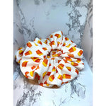 Load image into Gallery viewer, White Candy Corn Halloween Bullet Scrunch
