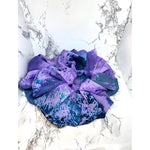 Load image into Gallery viewer, Purple Tie Dye Organza Scrunch
