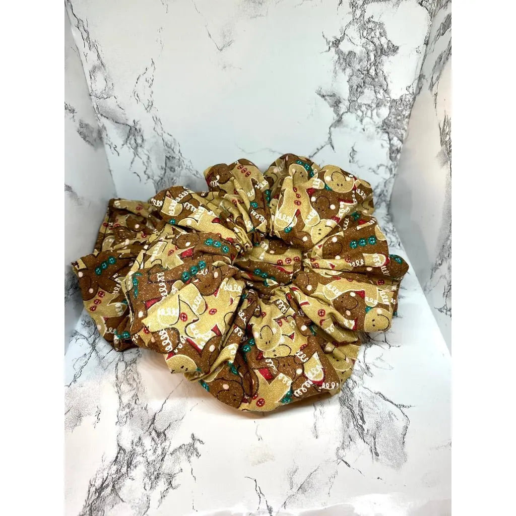 Glitter Gingerbread Christmas Scrunchie Enchanted Scrunch