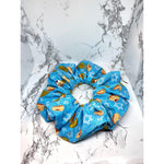 Load image into Gallery viewer, Blue Hanukkah Donuts Scrunchie

