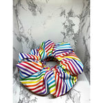 Load image into Gallery viewer, Striped Rainbow Pride Scrunch
