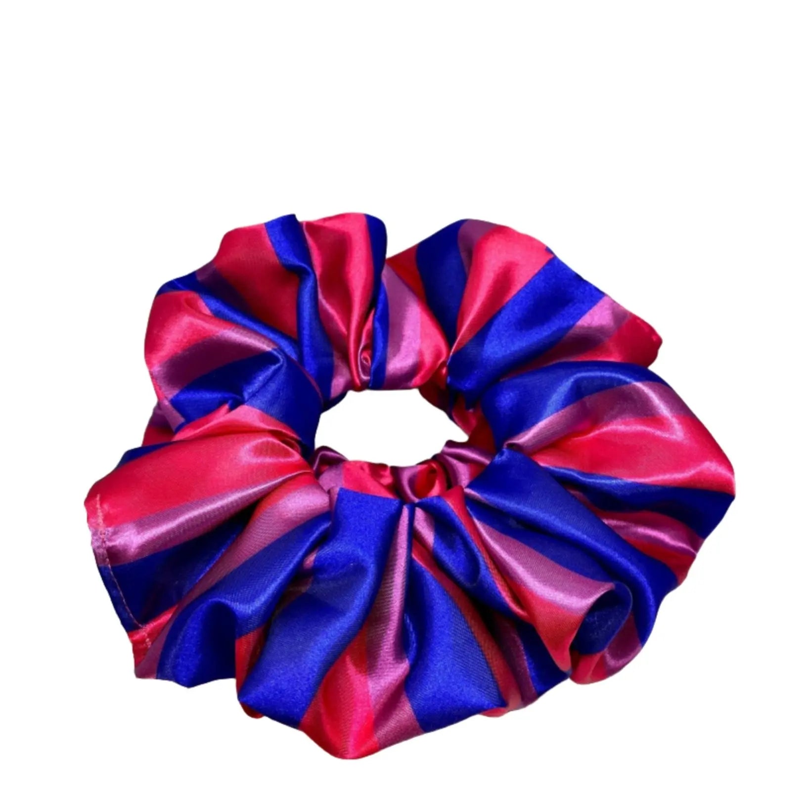 Bisexual Pride Flag Silk Scrunchie Fashion Hair Accessory