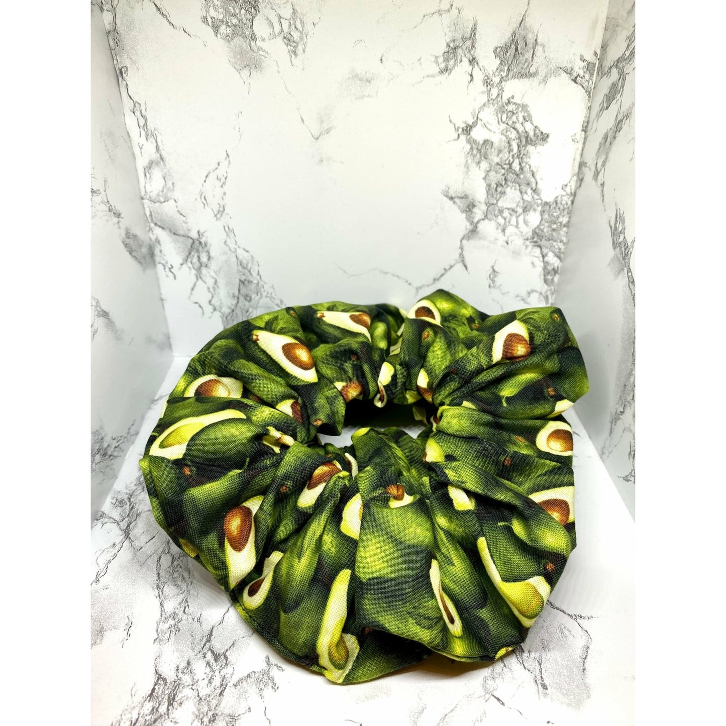 Packed Green Avocado Scrunchie