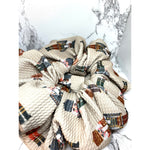 Load image into Gallery viewer, Grey Nutcracker Christmas Bullet Scrunchie
