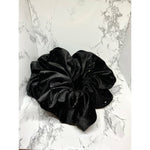 Load image into Gallery viewer, Black Sparkle Velvet Scrunchie
