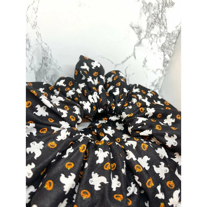 Ghost and Pumpkin Halloween Scrunchie Enchanted Scrunch