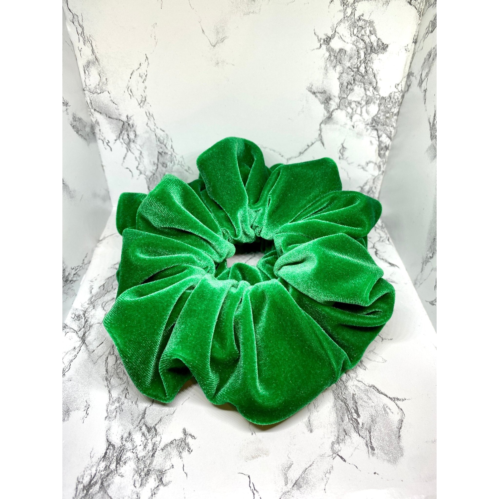Green Velvet Scrunchie