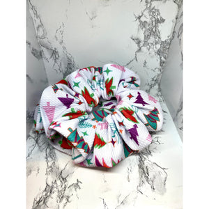 Colorful Tree Christmas Bullet Scrunchie