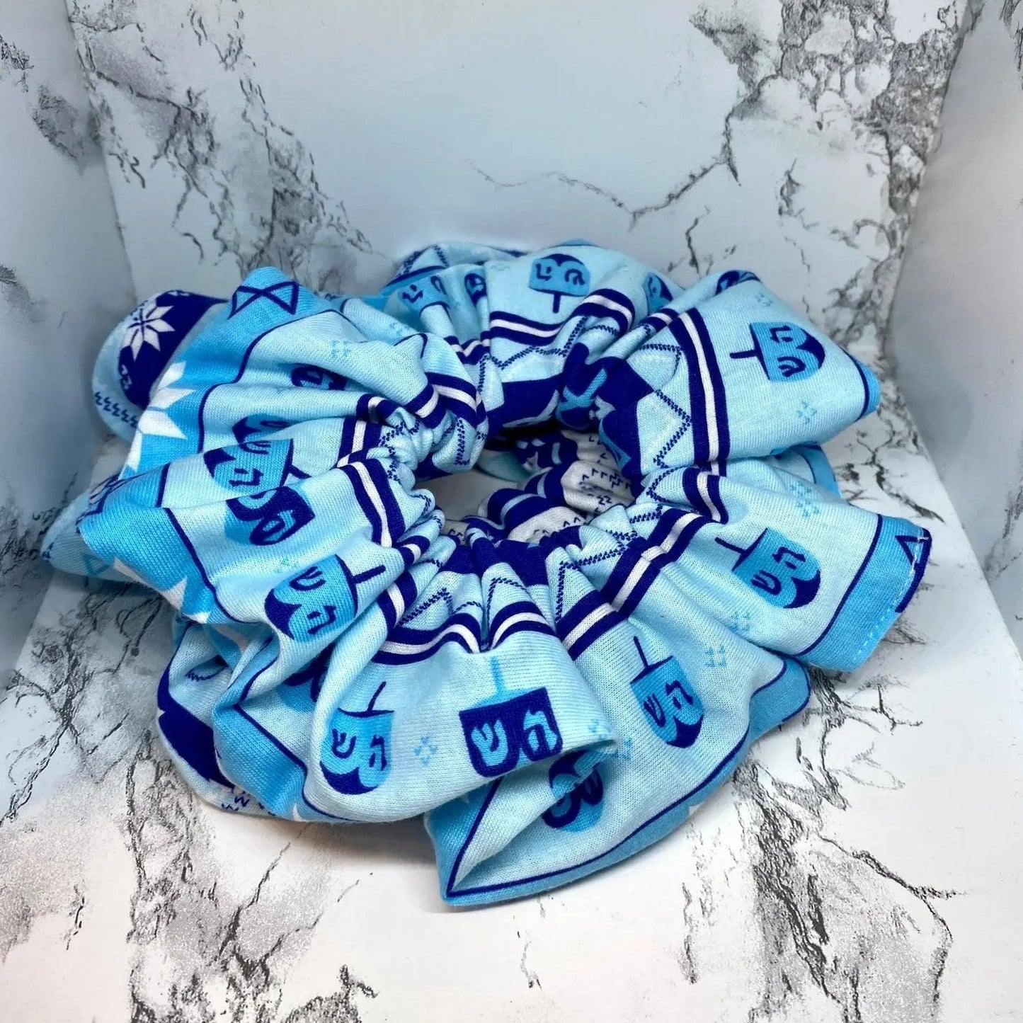 Blue Hanukkah Scrunchie Enchanted Scrunch
