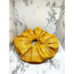 Load image into Gallery viewer, Yellow Fall Plaid Scrunch

