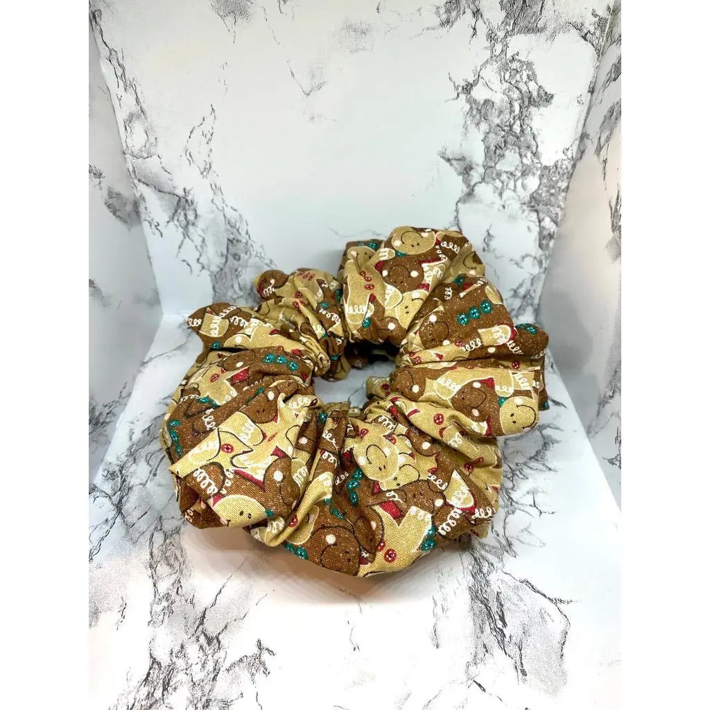 Glitter Gingerbread Christmas Scrunchie Enchanted Scrunch